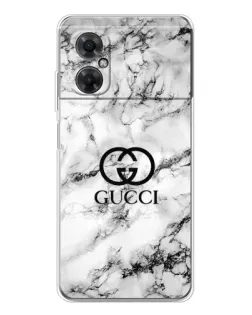 Чехол для Xiaomi Redmi Note 11R с картинкой «Gucci — мраморный шик»
