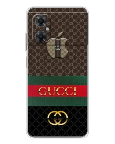 Чехол для Xiaomi Redmi Note 11R с картинкой «Gucci — брендированный десерт» Чехол для Xiaomi Redmi Note 11R с картинкой «Gucci — брендированный десерт»