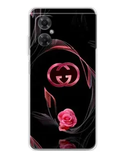 Чехол для Xiaomi Redmi Note 11R с картинкой «Gucci — неоновая роза»