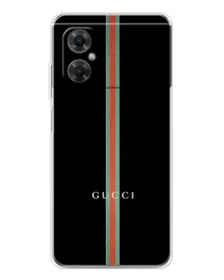 Чехол для Xiaomi Redmi Note 11R с картинкой «Gucci — строгая линия»