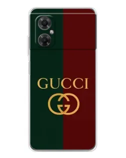 Чехол для Xiaomi Redmi Note 11R с картинкой «Gucci — темно-зеленый градиент»