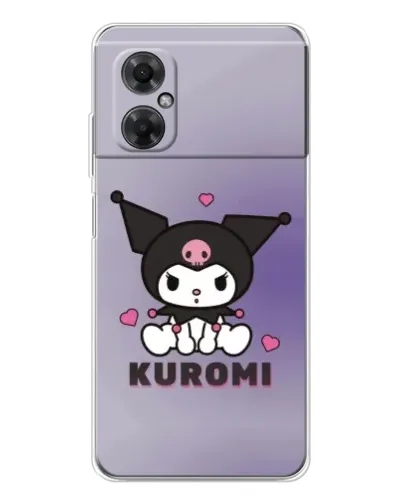 Чехол для Xiaomi Redmi Note 11R с картинкой «Kuromi — фиолетовый арт»
