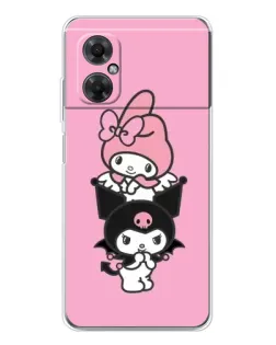 Чехол для Xiaomi Redmi Note 11R с картинкой «My Melody и Kuromi» Чехол для Xiaomi Redmi Note 11R с картинкой «My Melody и Kuromi»