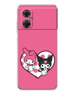 Чехол для Xiaomi Redmi Note 11R с картинкой «Kuromi и My Melody» Чехол для Xiaomi Redmi Note 11R с картинкой «Kuromi и My Melody»