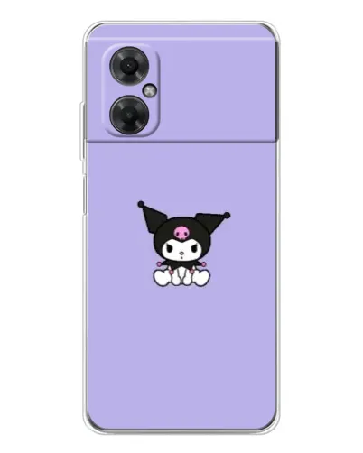 Чехол для Xiaomi Redmi Note 11R с картинкой «Kuromi — фиолетовый минимализм»