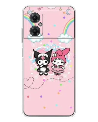 Чехол для Xiaomi Redmi Note 11R с картинкой «My Melody и Kuromi»