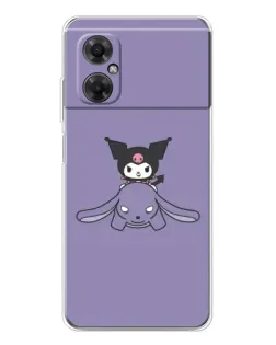 Чехол для Xiaomi Redmi Note 11R с картинкой «Kuromi на лиловом фоне» Чехол для Xiaomi Redmi Note 11R с картинкой «Kuromi на лиловом фоне»