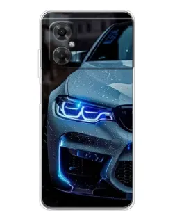 Чехол для Xiaomi Redmi Note 11R с картинкой «Взгляд BMW с синими фарами» Чехол для Xiaomi Redmi Note 11R с картинкой «Взгляд BMW с синими фарами»