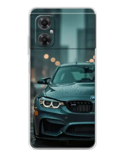 Чехол для Xiaomi Redmi Note 11R с картинкой «BMW в огнях города»