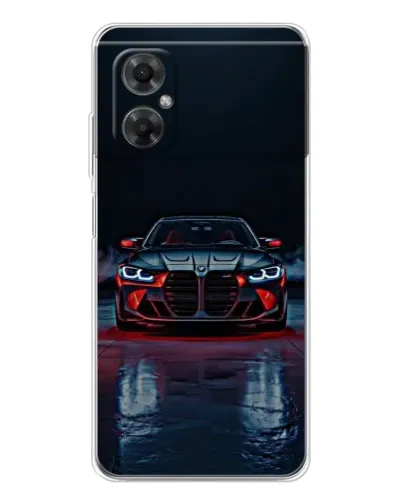 Чехол для Xiaomi Redmi Note 11R с картинкой «BMW на мокрой дороге»