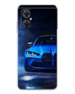 Чехол для Xiaomi Redmi Note 11R с картинкой «Голубая BMW M4»