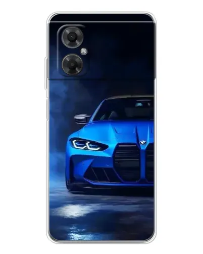 Чехол для Xiaomi Redmi Note 11R с картинкой «Голубая BMW M4»