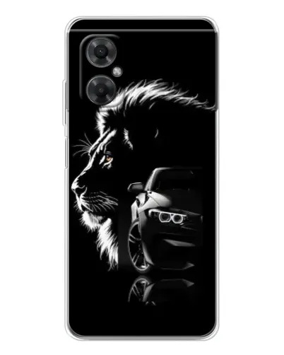 Чехол для Xiaomi Redmi Note 11R с картинкой «BMW и лев»
