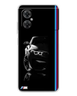Чехол для Xiaomi Redmi Note 11R с картинкой «Силуэт BMW в темноте»