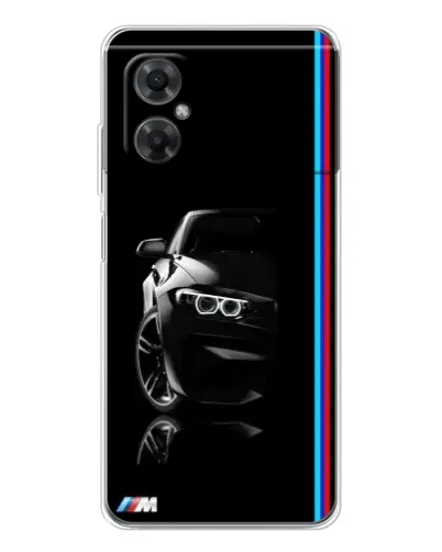 Чехол для Xiaomi Redmi Note 11R с картинкой «Силуэт BMW в темноте»
