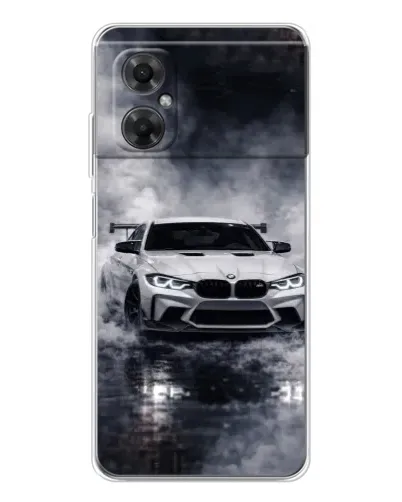 Чехол для Xiaomi Redmi Note 11R с картинкой «BMW сквозь туман»