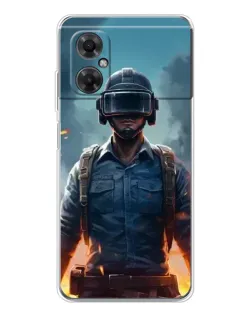 Чехол для Xiaomi Redmi Note 11R с картинкой «PUBG — реалистичный герой»