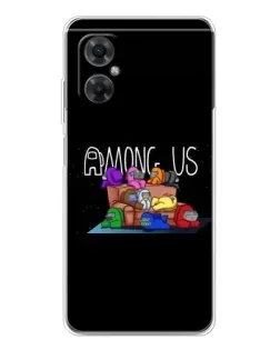 Чехол для Xiaomi Redmi Note 11R с картинкой «Логотип Among Us»