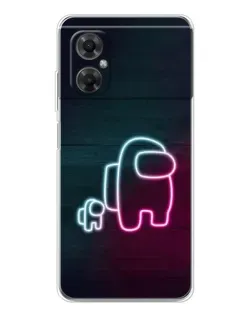Чехол для Xiaomi Redmi Note 11R с картинкой «Among Us неон-арт»