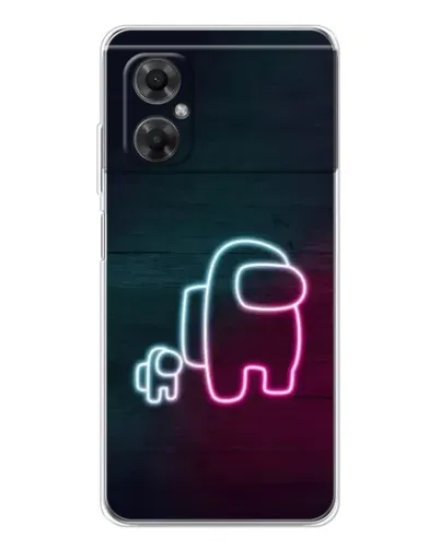 Чехол для Xiaomi Redmi Note 11R с картинкой «Among Us неон-арт» Чехол для Xiaomi Redmi Note 11R с картинкой «Among Us неон-арт»