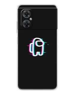 Чехол для Xiaomi Redmi Note 11R с картинкой «Among Us неон»