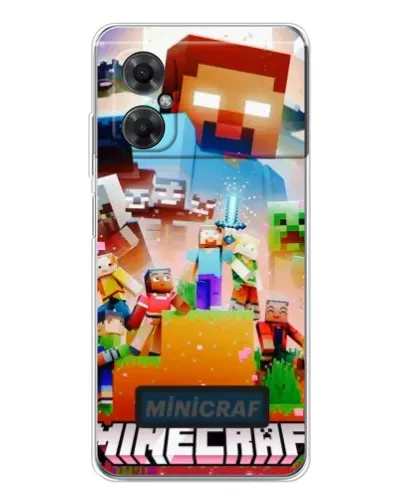 Чехол для Xiaomi Redmi Note 11R с картинкой «Minecraft герои игры» Чехол для Xiaomi Redmi Note 11R с картинкой «Minecraft герои игры»