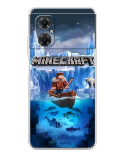 Чехол для Xiaomi Redmi Note 11R с картинкой «Minecraft ледяной мир» Чехол для Xiaomi Redmi Note 11R с картинкой «Minecraft ледяной мир»