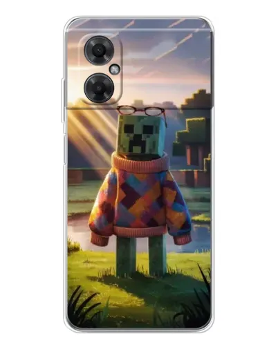 Чехол для Xiaomi Redmi Note 11R с картинкой «Крипер в свитере» Чехол для Xiaomi Redmi Note 11R с картинкой «Крипер в свитере»