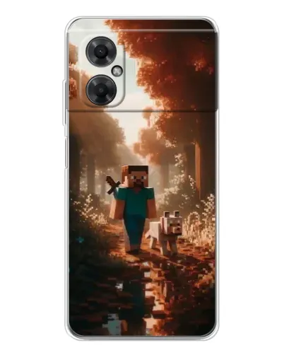 Чехол для Xiaomi Redmi Note 11R с картинкой «Стив в лесу» Чехол для Xiaomi Redmi Note 11R с картинкой «Стив в лесу»
