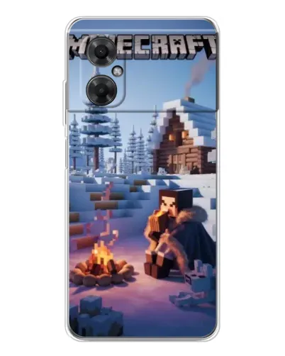 Чехол для Xiaomi Redmi Note 11R с картинкой «Зимний Minecraft» Чехол для Xiaomi Redmi Note 11R с картинкой «Зимний Minecraft»