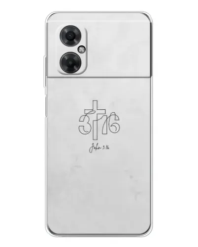 Чехол для Xiaomi Redmi Note 11R с картинкой «Иоанна 3:16 Крест»