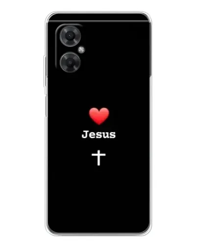 Чехол для Xiaomi Redmi Note 11R с картинкой «Сердце - Jesus»