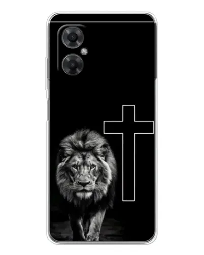 Чехол для Xiaomi Redmi Note 11R с картинкой «Лев и Крест»