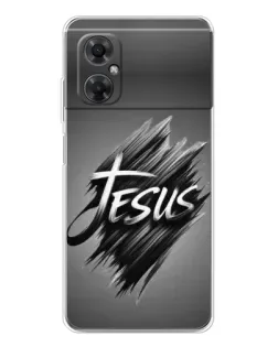 Чехол для Xiaomi Redmi Note 11R с картинкой «Надпись Jesus Graffiti»