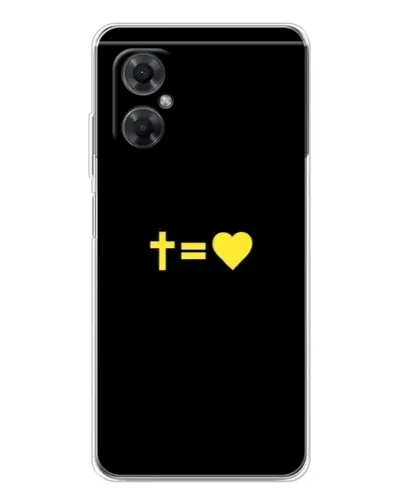 Чехол для Xiaomi Redmi Note 11R с картинкой «Сердце и Крест»