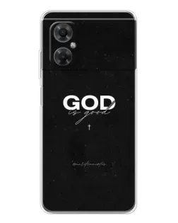 Чехол для Xiaomi Redmi Note 11R с картинкой «GOD — Бог над всем»