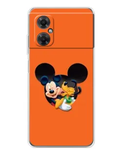 Чехол для Xiaomi Redmi Note 11R с картинкой «Сердце Микки Минни»