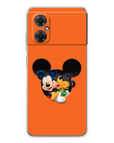 Чехол для Xiaomi Redmi Note 11R с картинкой «Сердце Микки Минни»