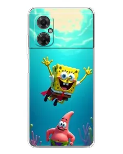 Чохол для Xiaomi Redmi Note 11R з картинкою «Спанч Боб під водою»
