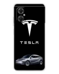 Чехол для Xiaomi Redmi Note 11R с картинкой «Tesla Model Y»