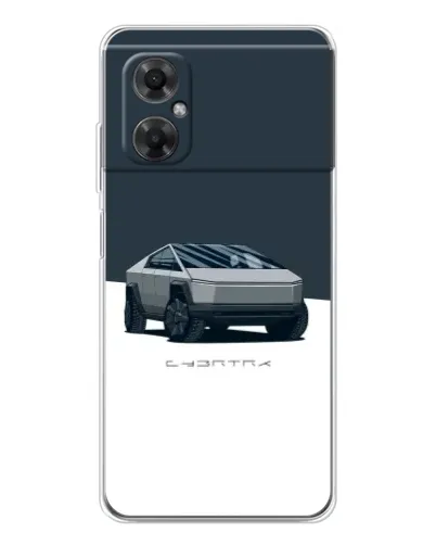 Чехол для Xiaomi Redmi Note 11R с картинкой «Серебристый Cybertruck Tesla» Чехол для Xiaomi Redmi Note 11R с картинкой «Серебристый Cybertruck Tesla»