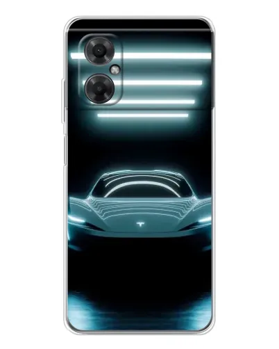 Чехол для Xiaomi Redmi Note 11R с картинкой «Tesla в неоне» Чехол для Xiaomi Redmi Note 11R с картинкой «Tesla в неоне»