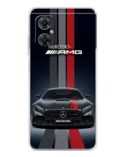 Чехол для Xiaomi Redmi Note 11R с картинкой «Mercedes — белый карбон»