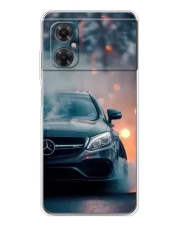 Чехол для Xiaomi Redmi Note 11R с картинкой «Mercedes — ночной город» Чехол для Xiaomi Redmi Note 11R с картинкой «Mercedes — ночной город»