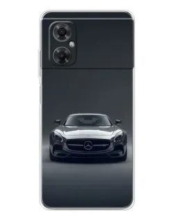 Чехол для Xiaomi Redmi Note 11R с картинкой «Mercedes на черном»