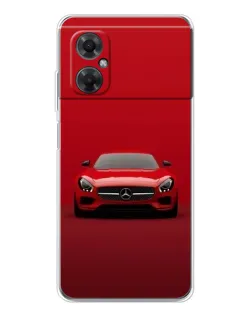 Чехол для Xiaomi Redmi Note 11R с картинкой «Красный Mercedes AMG»
