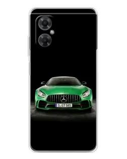 Чехол для Xiaomi Redmi Note 11R с картинкой «Mercedes — неоновый лого»