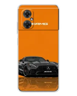 Чехол для Xiaomi Redmi Note 11R с картинкой «Оранжевый Mercedes AMG»