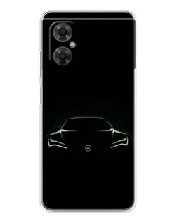 Чохол для Xiaomi Redmi Note 11R з картинкою «Mercedes — силует авто»