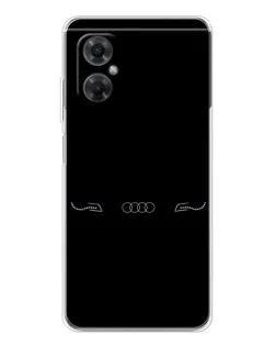 Чехол для Xiaomi Redmi Note 11R с картинкой «Audi — световой подпись»